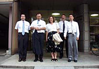 Universitat Stuttgart, President Fritisch visited our department. (July '02)