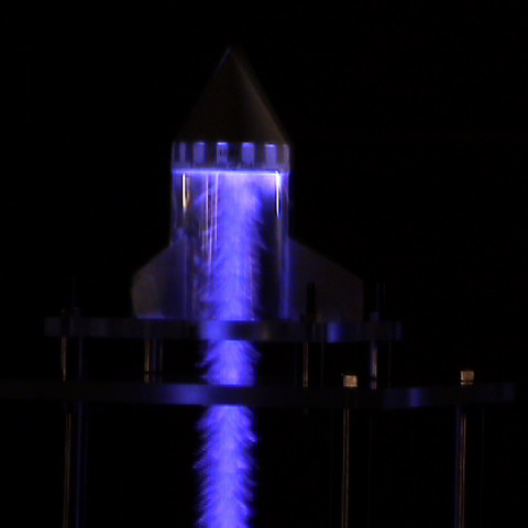 Thrster Model of M.B.P.Photograph of plasma ignition